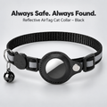 Paws & Found Cat AirTag Holder Collar Breakaway Reflective Strip Adjustable Kitten Collar with Bell Pet Air Tag Case